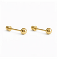 14K Gold Ball Stud Earrings "Dormilonas"